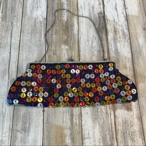 KC Malhan Vintage Art Deco Button Clutch